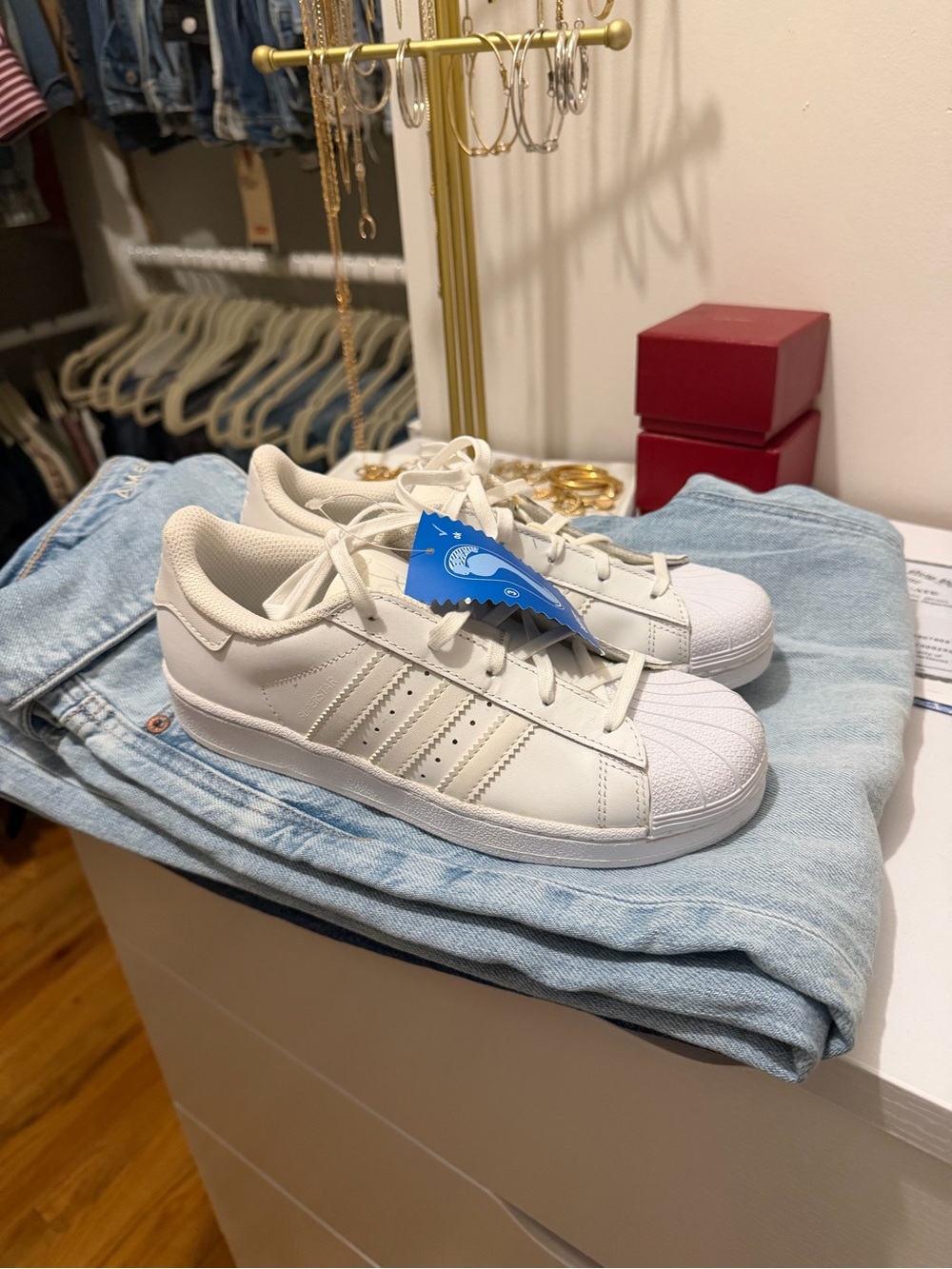 adidas Superstar White Shell Toe Sneakers